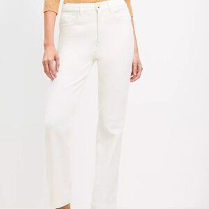 Women’s Size 25 White Straight Corduroy Pants LOFT Brand NWT
